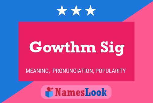 Gowthm Sig 名字海报