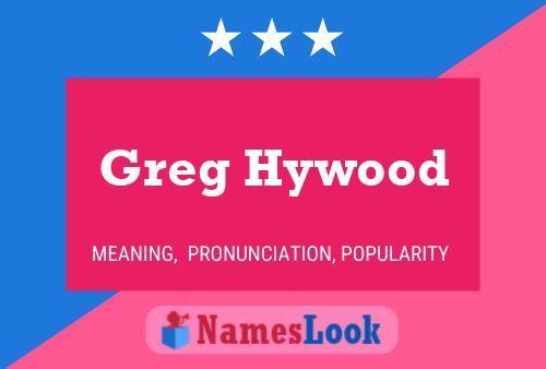 Greg Hywood 名字海报