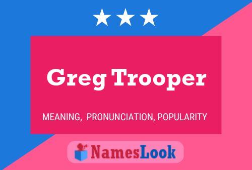 Greg Trooper 名字海报