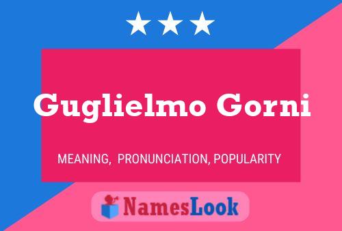 Guglielmo Gorni 名字海报