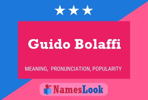 Guido Bolaffi 名字海报