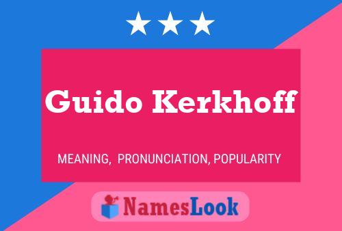 Guido Kerkhoff 名字海报