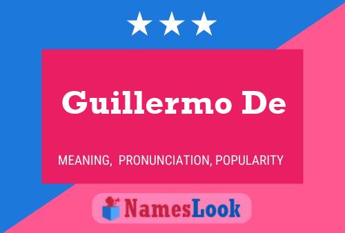 Guillermo De 名字海报