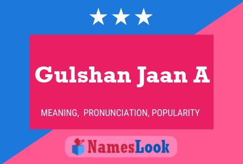 Gulshan Jaan A 名字海报