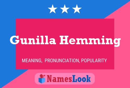 Gunilla Hemming 名字海报