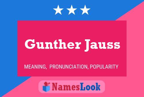 Gunther Jauss 名字海报