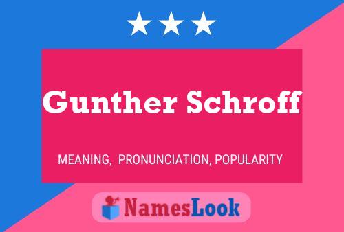 Gunther Schroff 名字海报