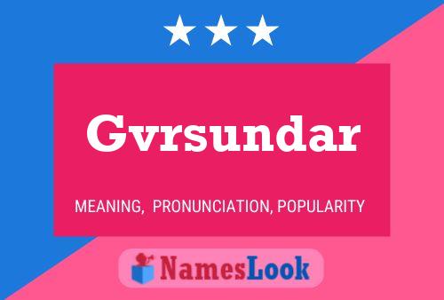 Gvrsundar 名字海报