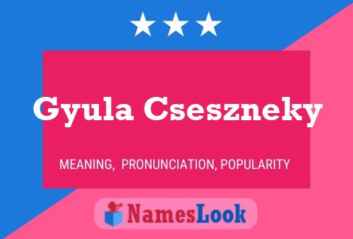 Gyula Cseszneky 名字海报