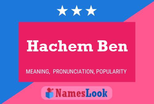 Hachem Ben 名字海报