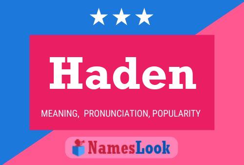 Haden 名字海报