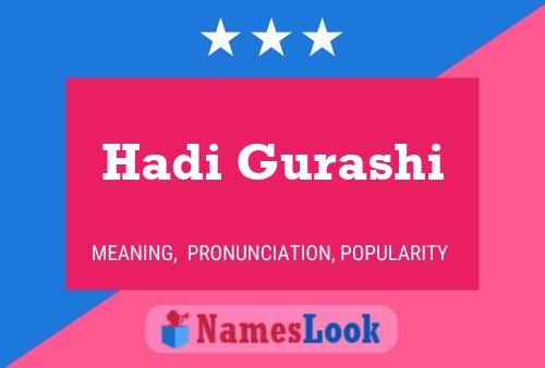 Hadi Gurashi 名字海报