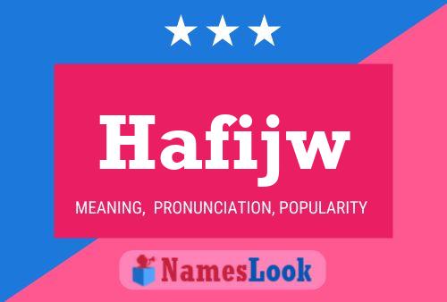 Hafijw 名字海报