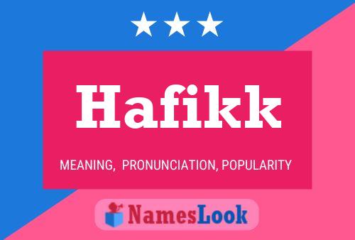 Hafikk 名字海报