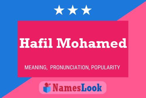 Hafil Mohamed 名字海报