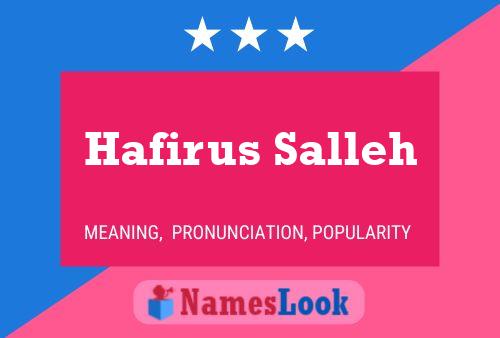 Hafirus Salleh 名字海报