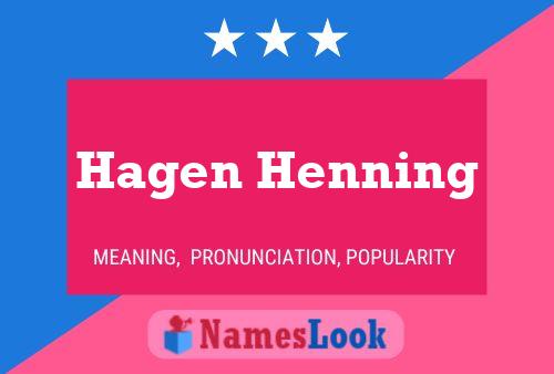 Hagen Henning 名字海报