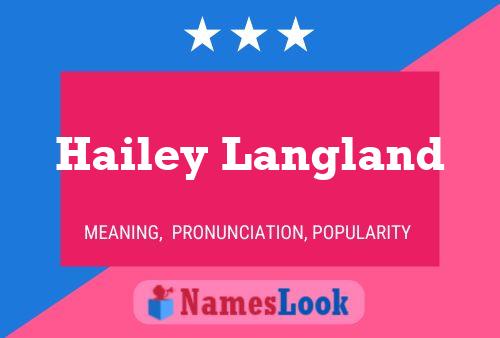 Hailey Langland 名字海报