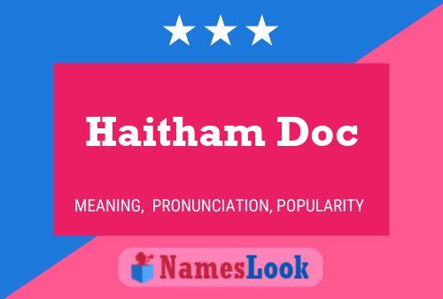 Haitham Doc 名字海报