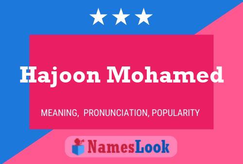 Hajoon Mohamed 名字海报