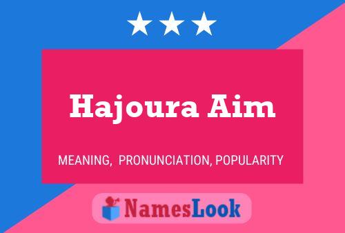 Hajoura Aim 名字海报