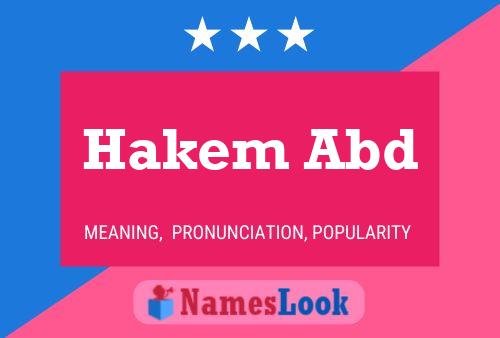 Hakem Abd 名字海报