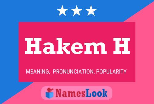 Hakem H 名字海报