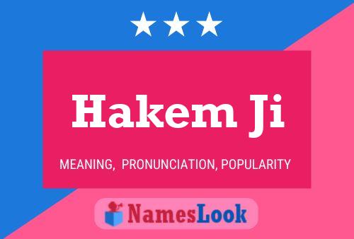 Hakem Ji 名字海报