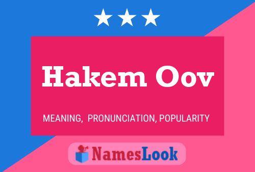 Hakem Oov 名字海报