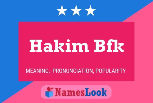 Hakim Bfk 名字海报