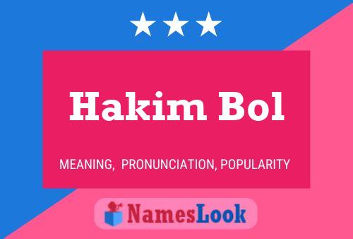 Hakim Bol 名字海报