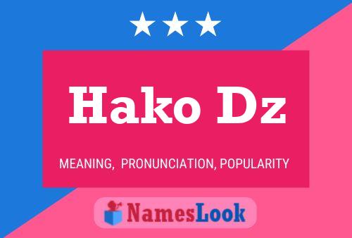 Hako Dz 名字海报