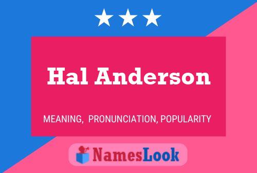 Hal Anderson 名字海报