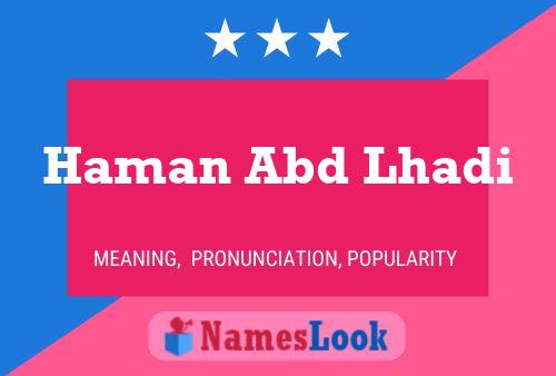 Haman Abd Lhadi 名字海报