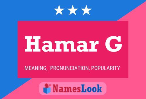 Hamar G 名字海报