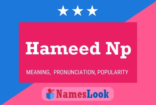 Hameed Np 名字海报