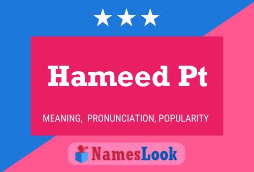 Hameed Pt 名字海报