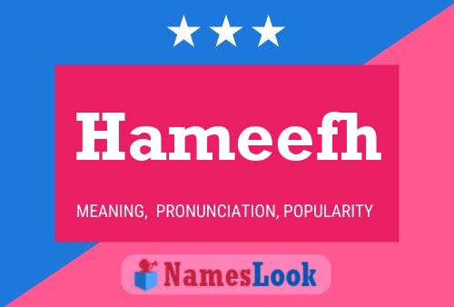 Hameefh 名字海报