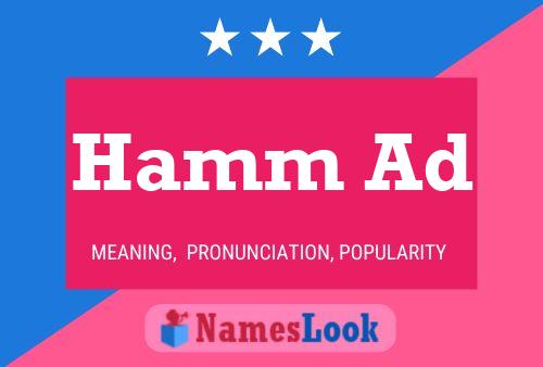 Hamm Ad 名字海报