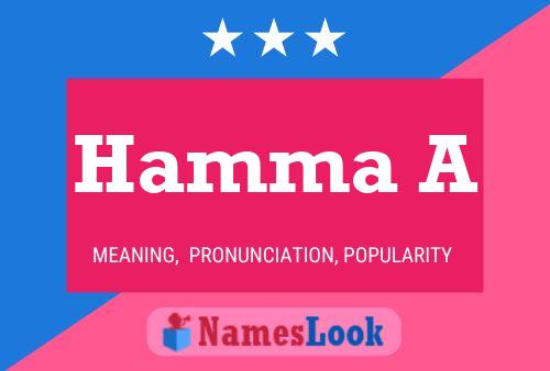 Hamma A 名字海报