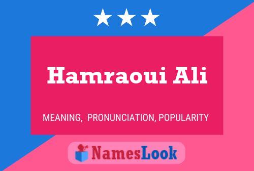 Hamraoui Ali 名字海报