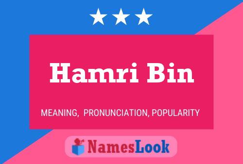 Hamri Bin 名字海报