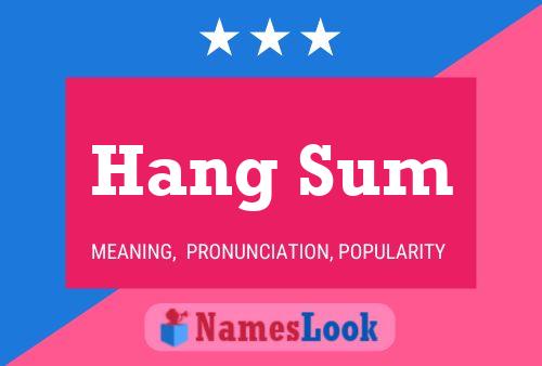 Hang Sum 名字海报