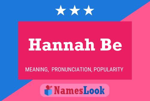 Hannah Be 名字海报