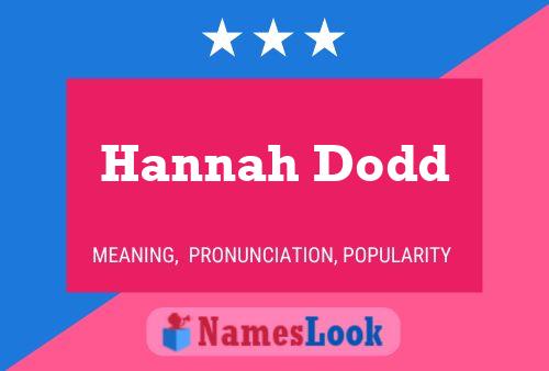 Hannah Dodd 名字海报