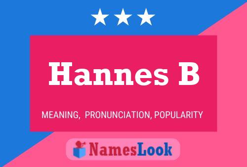 Hannes B 名字海报