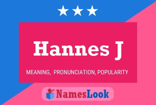 Hannes J 名字海报