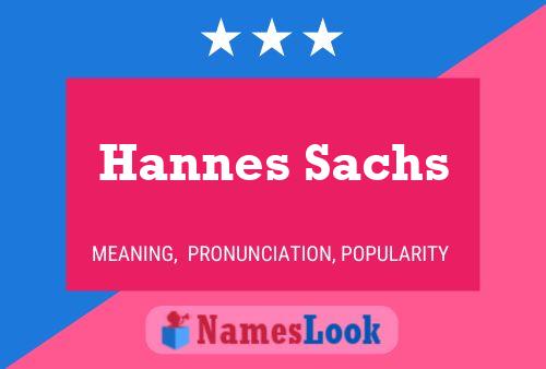 Hannes Sachs 名字海报