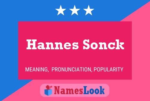 Hannes Sonck 名字海报