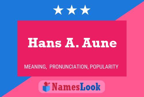 Hans A. Aune 名字海报